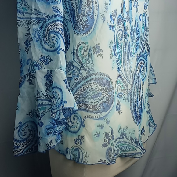 L Patricia Traslucid blouse sz L - Picture 4 of 8